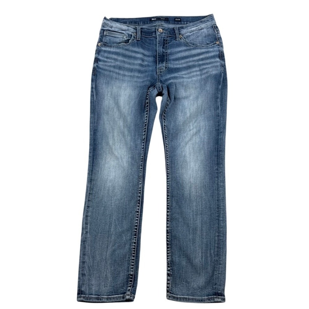 BKE Jeans Mens 32x28 Blue Mason Relaxed Straight Leg Stretch Coolmax Denim